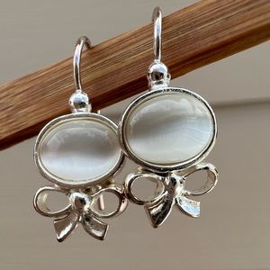 🎁 NEW 925 SS & Polished Selenite Earrings